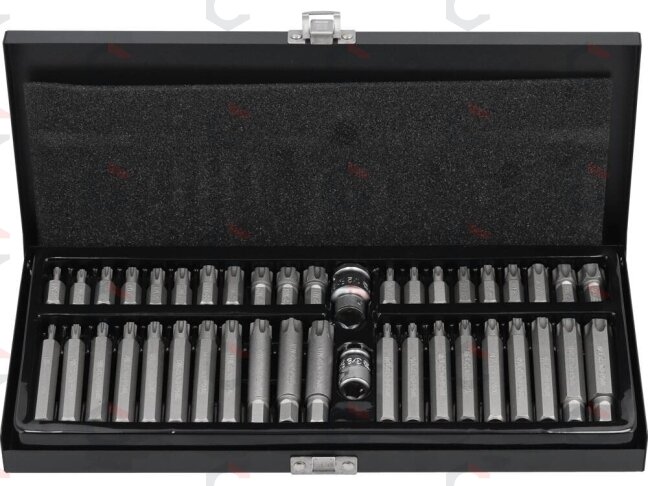 Antgalių rinkinys | Ribe / T-Star (Torx) su skyle | 42 vnt (YT-0420) 1 Antgalių rinkinys | Ribe / T-Star (Torx) su skyle | 42 vnt (YT-0420) 1