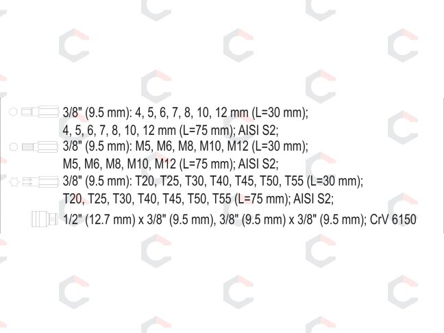 Atsuktuvų antgalių rinkinys | Torx, Hex, Spline | 40 vnt. (YT-0400) 4 Atsuktuvų antgalių rinkinys | Torx, Hex, Spline | 40 vnt. (YT-0400) 4