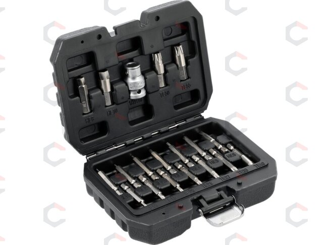 Antgalių rinkinys | sugadintiems T-Star (Torx) ir Hex | 19 vnt. (YT-04584) 3 Antgalių rinkinys | sugadintiems T-Star (Torx) ir Hex | 19 vnt. (YT-04584) 3