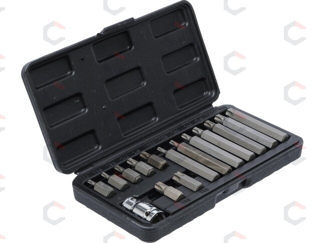 Antgalių rinkinys | trumpas / ilgas | 10 mm (3/8") storio | T-Star (Torx) | 15 vnt. (5040) 1 Antgalių rinkinys | trumpas / ilgas | 10 mm (3/8") storio | T-Star (Torx) | 15 vnt. (5040) 1
