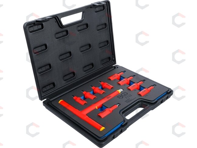 Antgalių rinkinys VDE izoliuotas | 3/8" + 1/2" | Hex 4–10 mm | 10 vnt. (7132) 3 Antgalių rinkinys VDE izoliuotas | 3/8" + 1/2" | Hex 4–10 mm | 10 vnt. (7132) 3