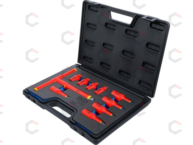 Antgalių rinkinys VDE izoliuotas | 3/8" + 1/2" | Hex 4–10 mm | 10 vnt. (7132) 4 Antgalių rinkinys VDE izoliuotas | 3/8" + 1/2" | Hex 4–10 mm | 10 vnt. (7132) 4
