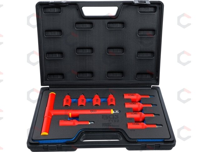 Antgalių rinkinys VDE izoliuotas | 3/8" + 1/2" | Hex 4–10 mm | 10 vnt. (7132) Antgalių rinkinys VDE izoliuotas | 3/8" + 1/2" | Hex 4–10 mm | 10 vnt. (7132)