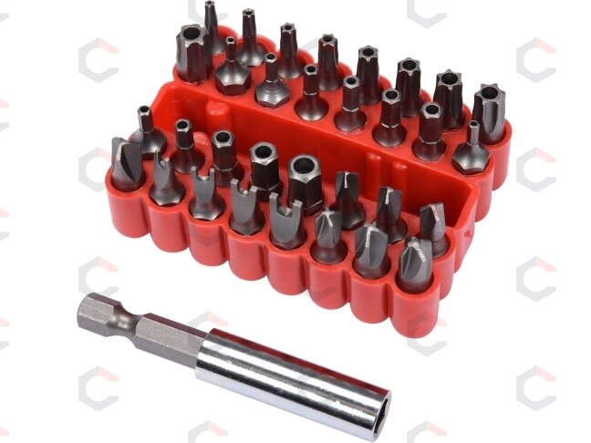 Antgaliukų rinkinys 33 dalių Chrome-Vanadium (66330) 1 Antgaliukų rinkinys 33 dalių Chrome-Vanadium (66330) 1