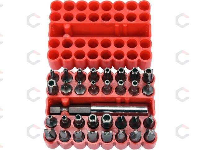 Antgaliukų rinkinys 33 dalių Chrome-Vanadium (66330) 3 Antgaliukų rinkinys 33 dalių Chrome-Vanadium (66330) 3
