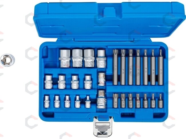 Antgalių ir galvučių rinkinys | E-Type / T-Star (Torx) | 30 vnt. (5025) 3 Antgalių ir galvučių rinkinys | E-Type / T-Star (Torx) | 30 vnt. (5025) 3