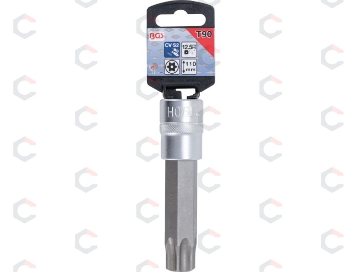 Antgalis įpresuotas į galvutę | lgis 110 mm | 12,5 mm (1/2") | T-Star su skyle (Torx) T90 (5103-TB90) 1 Antgalis įpresuotas į galvutę | lgis 110 mm | 12,5 mm (1/2") | T-Star su skyle (Torx) T90 (5103-TB90) 1