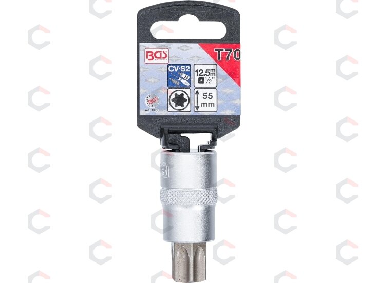 Antgalis įpresuotas į galvutę | 12,5 mm (1/2") | T-Star (Torx) T70 (4379) 1 Antgalis įpresuotas į galvutę | 12,5 mm (1/2") | T-Star (Torx) T70 (4379) 1