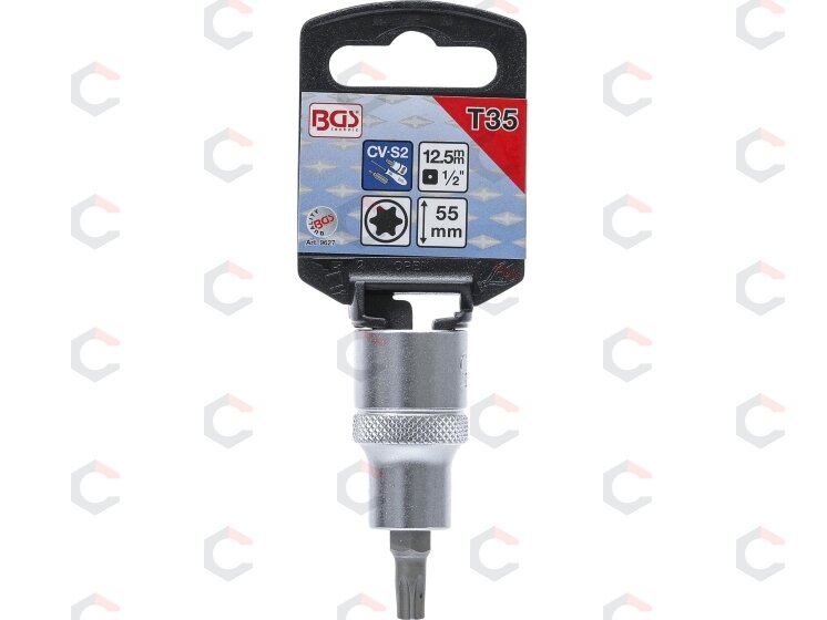 Antgalis įpresuotas į galvutę | 12,5 mm (1/2") | T-Star (Torx) T35 (9627) 1 Antgalis įpresuotas į galvutę | 12,5 mm (1/2") | T-Star (Torx) T35 (9627) 1