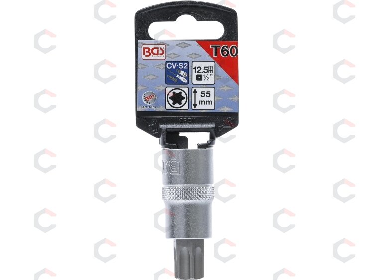 Antgalis įpresuotas į galvutę | 12,5 mm (1/2") | T-Star (Torx) T60 (4378) 1 Antgalis įpresuotas į galvutę | 12,5 mm (1/2") | T-Star (Torx) T60 (4378) 1