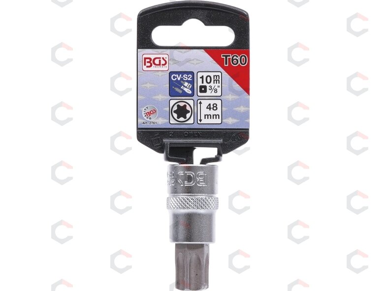 Antgalis įpresuotas į galvutę | 10 mm (3/8") | T-Star (Torx) T60 (2761) 1 Antgalis įpresuotas į galvutę | 10 mm (3/8") | T-Star (Torx) T60 (2761) 1