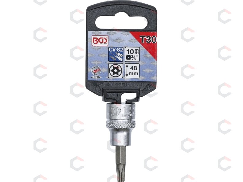 Antgalis įpresuotas į galvutę | 10 mm (3/8") | T-star su skyle (Torx) T27 (2573) 1 Antgalis įpresuotas į galvutę | 10 mm (3/8") | T-star su skyle (Torx) T27 (2573) 1