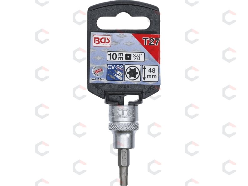 Antgalis įpresuotas į galvutę | 10 mm (3/8") | T-Star (Torx) T27 (2544) 1 Antgalis įpresuotas į galvutę | 10 mm (3/8") | T-Star (Torx) T27 (2544) 1