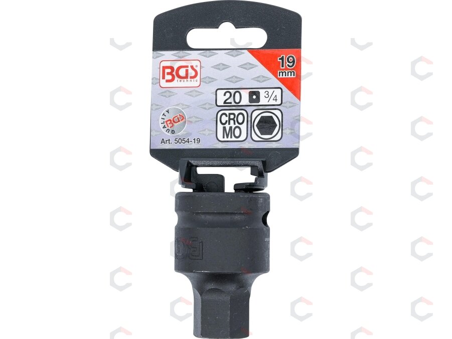 Antgalis smūginis | 20 mm (3/4") | hex šešiakampis 19 mm (5054-19) 1 Antgalis smūginis | 20 mm (3/4") | hex šešiakampis 19 mm (5054-19) 1