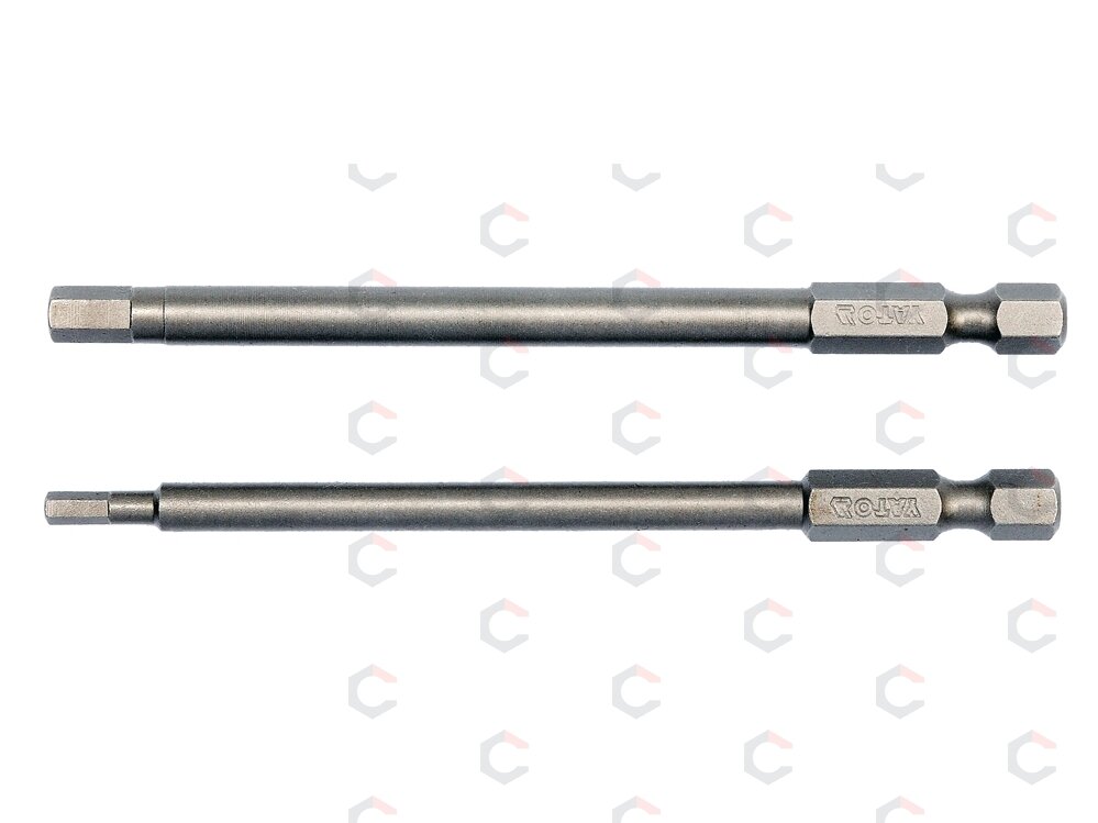 Antgaliai HEX šešiakampiai su skyle 1/4", 2vnt: H3x100mm; H5x100mm (YT-0494)