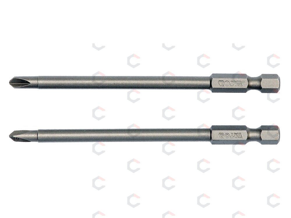 Antgaliai kryžminiai trikampiai 1/4", 2vnt, : NR1 X100MM; NR3 X100MM (YT-0496) Antgaliai kryžminiai trikampiai 1/4", 2vnt, : NR1 X100MM; NR3 X100MM (YT-0496)