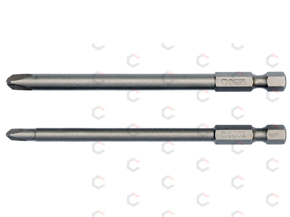 Antgaliai kryžminiai trikampiai 1/4", 2vnt, : NR2 X100MM; NR4 X100MM (YT-0497) Antgaliai kryžminiai trikampiai 1/4", 2vnt, : NR2 X100MM; NR4 X100MM (YT-0497)