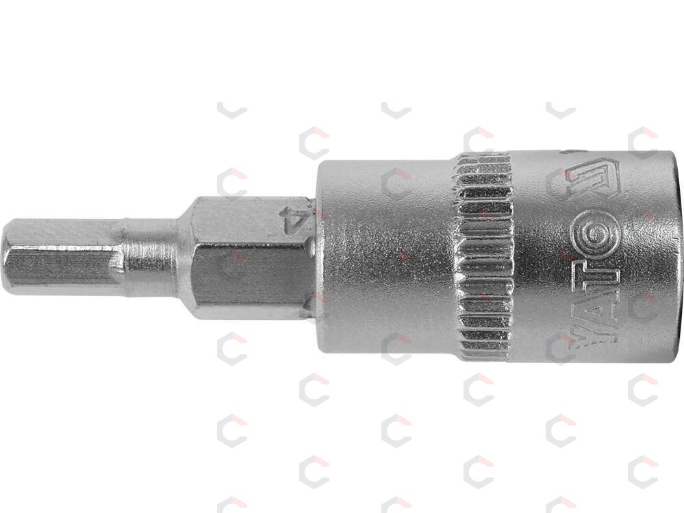 Antgalis įpresuotas į galvutę | 6,3 mm (1/4") | hex šešiakampis 4 mm (YT-04371) 1 Antgalis įpresuotas į galvutę | 6,3 mm (1/4") | hex šešiakampis 4 mm (YT-04371) 1
