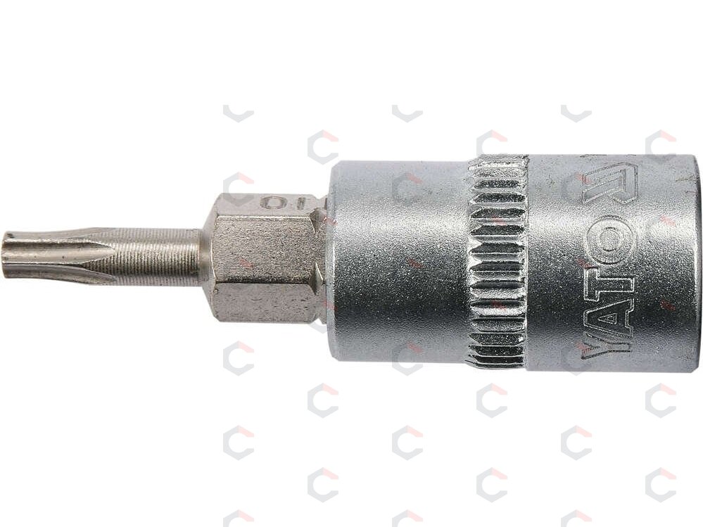 Antgalis įpresuotas į galvutę | 6.3 mm (1/4") | T-Star (Torx) T10 (YT-04302) 1 Antgalis įpresuotas į galvutę | 6.3 mm (1/4") | T-Star (Torx) T10 (YT-04302) 1