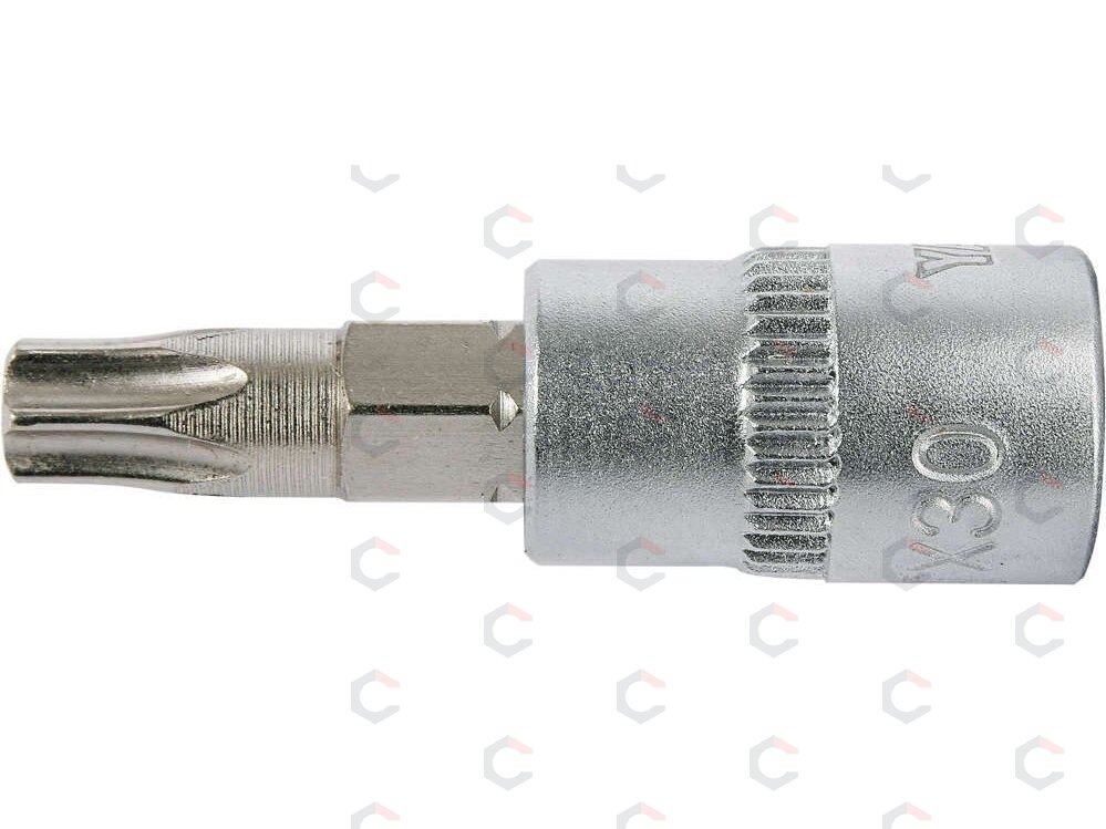 Antgalis įpresuotas į galvutę | 6.3 mm (1/4") | T-Star (Torx) T30 (YT-04306) 1 Antgalis įpresuotas į galvutę | 6.3 mm (1/4") | T-Star (Torx) T30 (YT-04306) 1