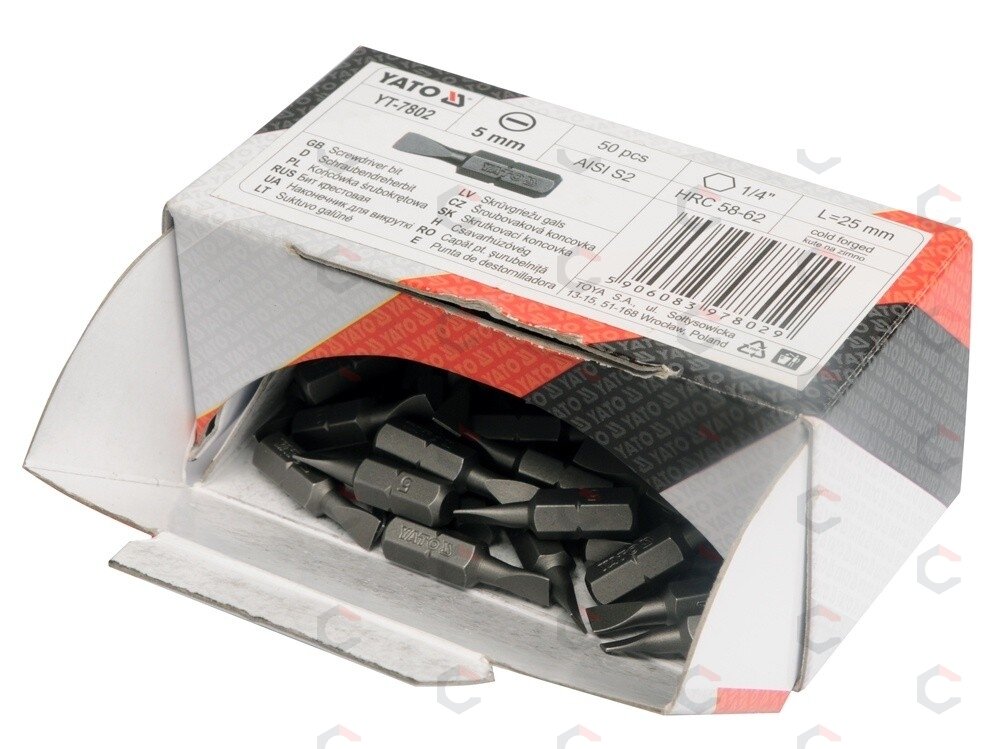 Antgalis kryžminis 1/4"x25MM, dydis PZ1, S2 50 vnt (YT-7810) 1 Antgalis kryžminis 1/4"x25MM, dydis PZ1, S2 50 vnt (YT-7810) 1