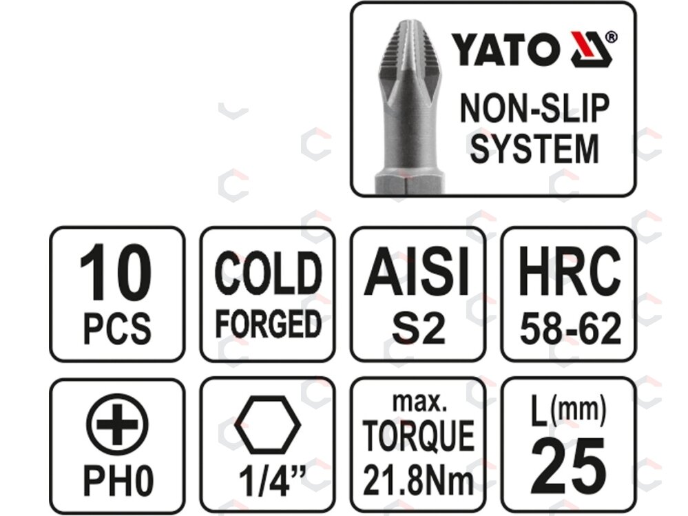 Antgalis PH0x25 mm 10 vnt. (YT-0473) 2 Antgalis PH0x25 mm 10 vnt. (YT-0473) 2