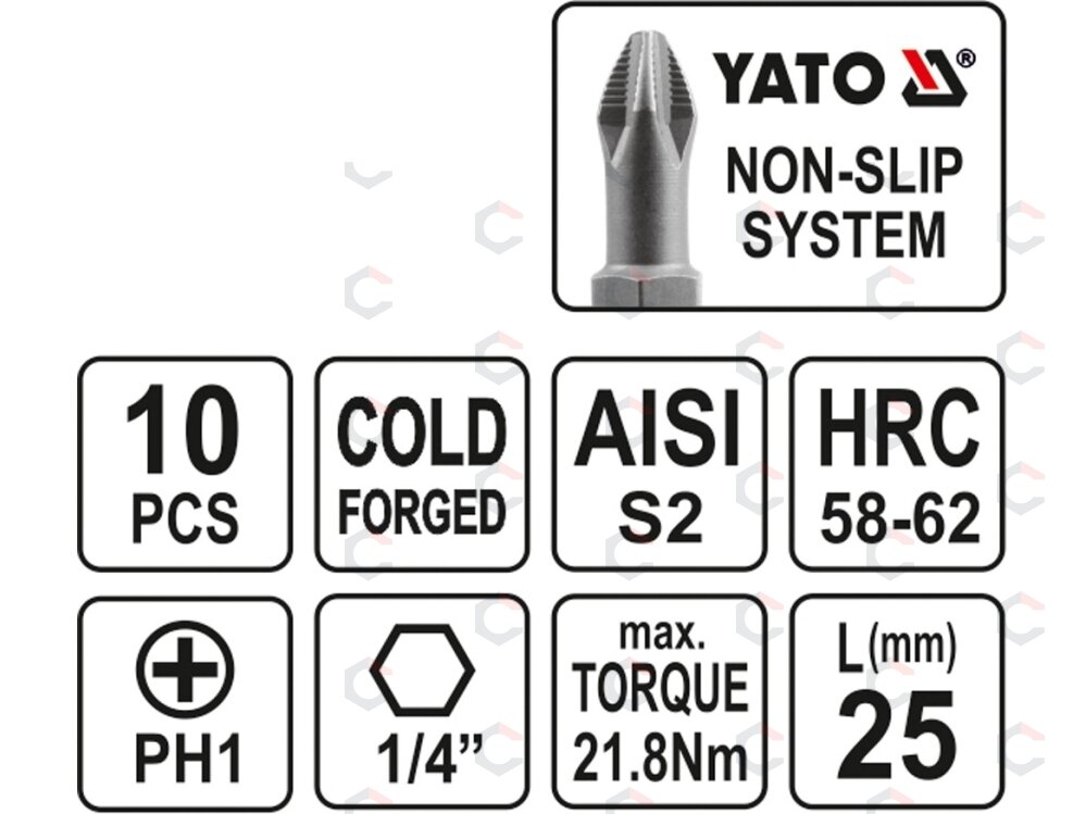 Antgalis PH1x25 mm 10 vnt. (YT-0474) 2 Antgalis PH1x25 mm 10 vnt. (YT-0474) 2