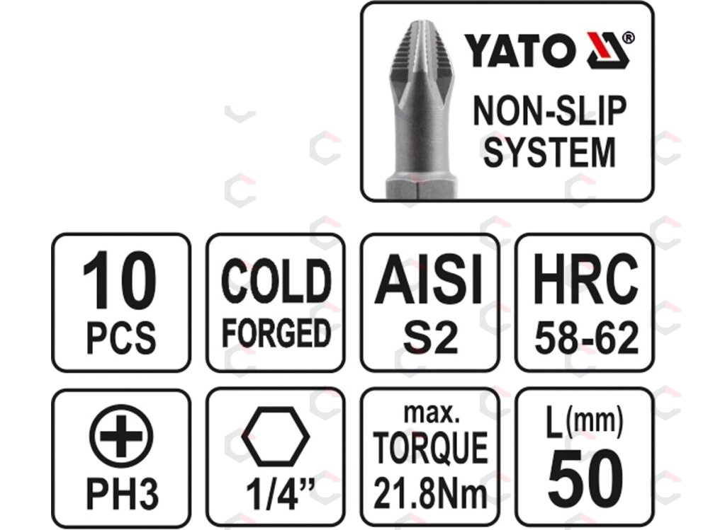 Antgalis PH3x50 mm 10 vnt. (YT-0479) 2 Antgalis PH3x50 mm 10 vnt. (YT-0479) 2
