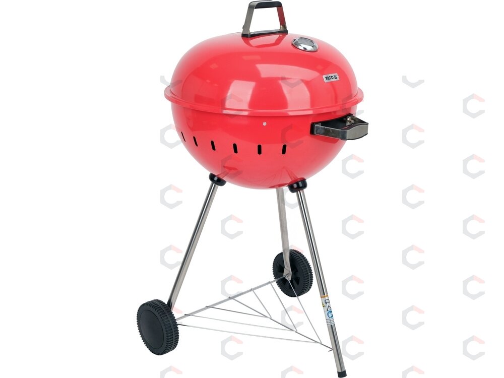 Apvali kepsninė / grilis | XXL grotelės 54 cm, raudona (YG-20304) 2