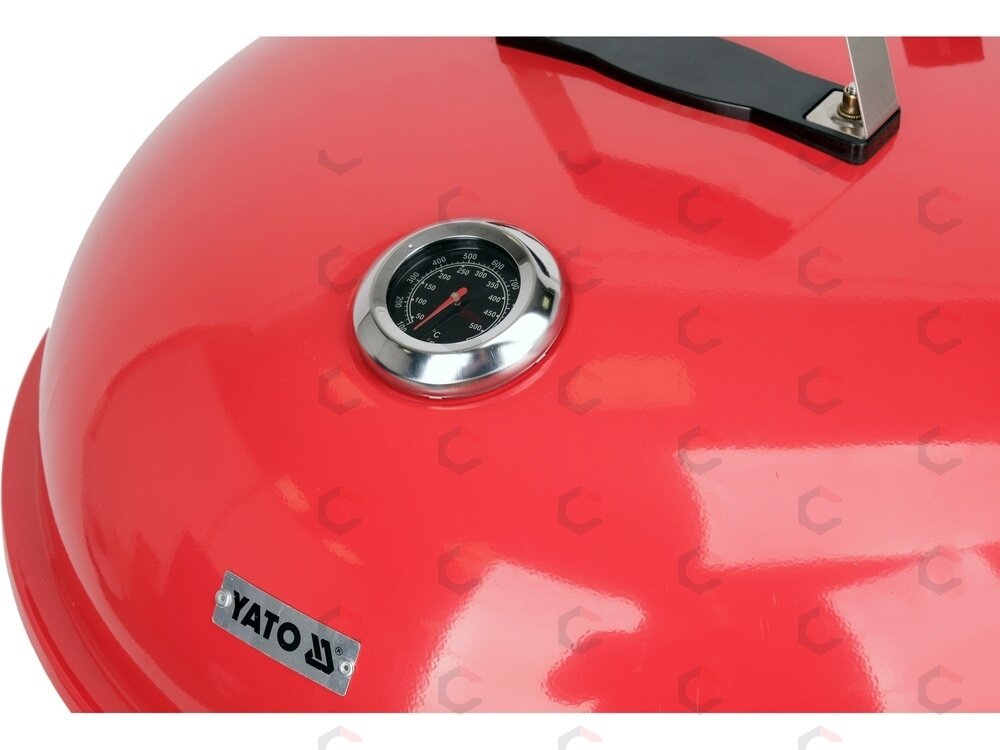 Apvali kepsninė / grilis | XXL grotelės 54 cm, raudona (YG-20304) 6