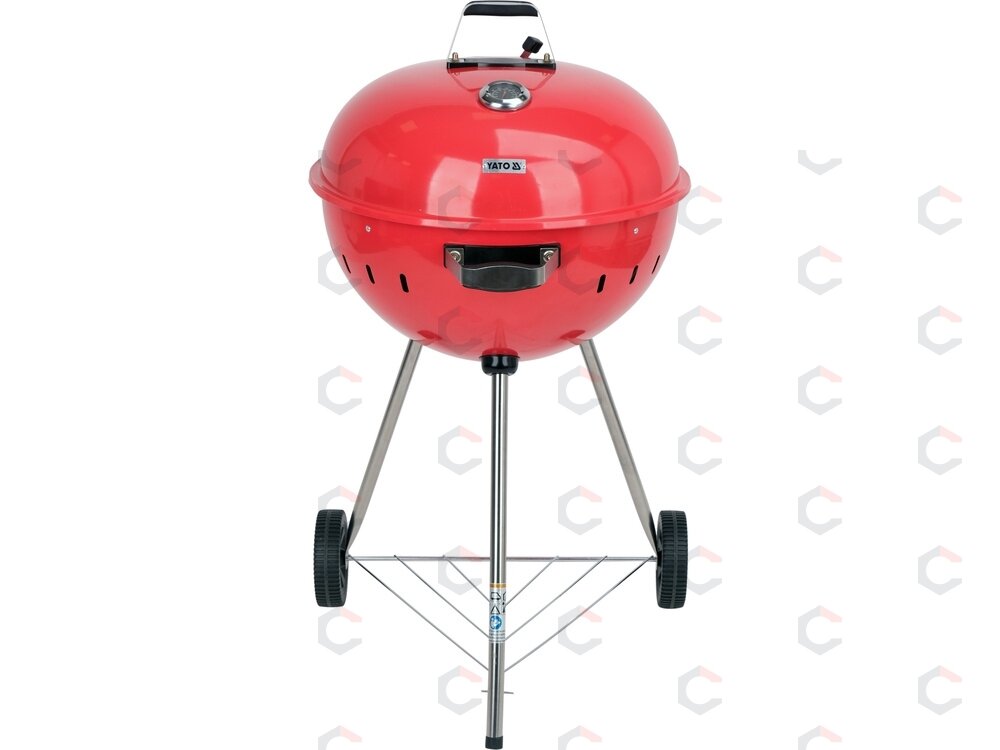 Apvali kepsninė / grilis | XXL grotelės 54 cm, raudona (YG-20304)