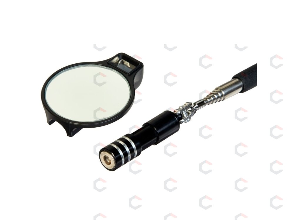 Apžiūros veidrodis teleskopinis / šarnyrinis / su Led | apskritas | 225-750 mm | Ø 50 mm (LM001) 1 Apžiūros veidrodis teleskopinis / šarnyrinis / su Led | apskritas | 225-750 mm | Ø 50 mm (LM001) 1