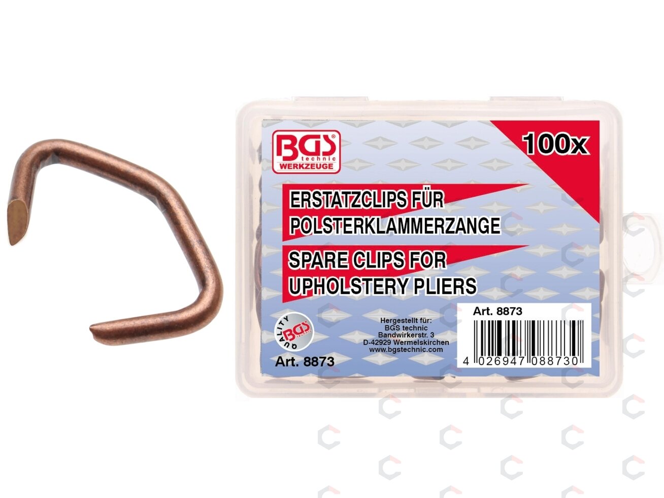 Apmušalų klipsai | 100 vnt. (8873) 3 Apmušalų klipsai | 100 vnt. (8873) 3