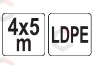 Apsauginė konstrukcinė folija | LDPE 20 µm | 4 x 5 m (09457) 1 Apsauginė konstrukcinė folija | LDPE 20 µm | 4 x 5 m (09457) 1