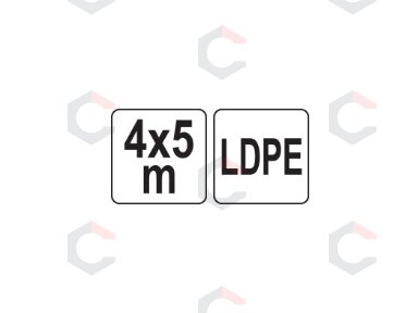 Apsauginė konstrukcinė folija | LDPE 20 µm | 4 x 5 m (09457) Apsauginė konstrukcinė folija | LDPE 20 µm | 4 x 5 m (09457)