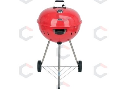 Apvali kepsninė / grilis | XXL grotelės 54 cm, raudona (YG-20304)