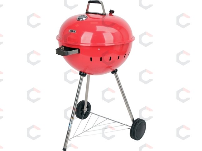 Apvali kepsninė / grilis | XXL grotelės 54 cm, raudona (YG-20304) 1