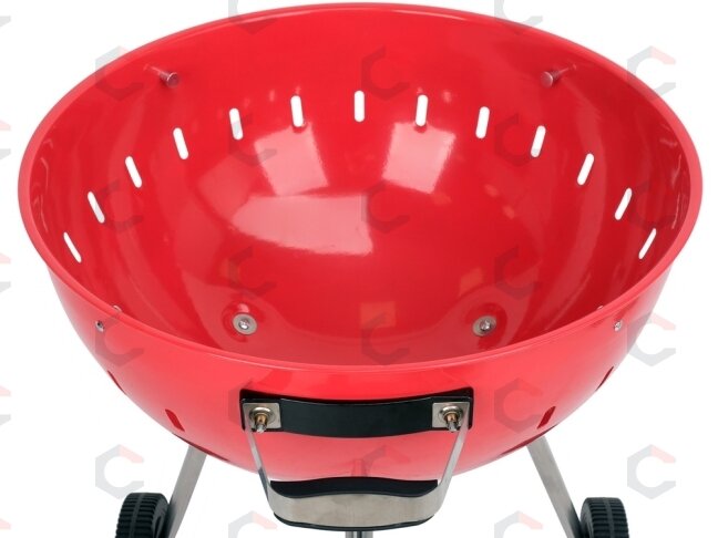 Apvali kepsninė / grilis | XXL grotelės 54 cm, raudona (YG-20304) 10