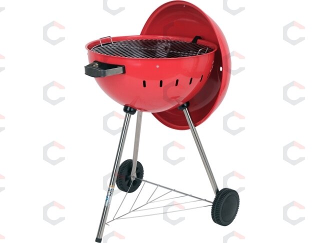 Apvali kepsninė / grilis | XXL grotelės 54 cm, raudona (YG-20304) 4