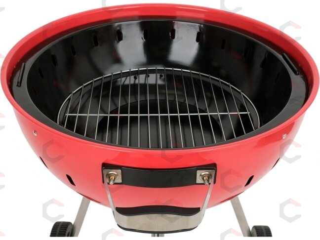 Apvali kepsninė / grilis | XXL grotelės 54 cm, raudona (YG-20304) 8
