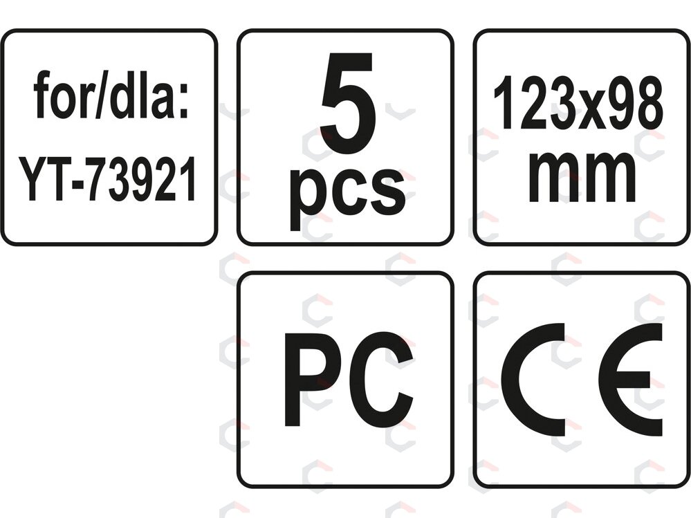 Apsauginis stikliukas kaukei / skydeliui YT-73921 | 5 vnt. (YT-73924) 2 Apsauginis stikliukas kaukei / skydeliui YT-73921 | 5 vnt. (YT-73924) 2