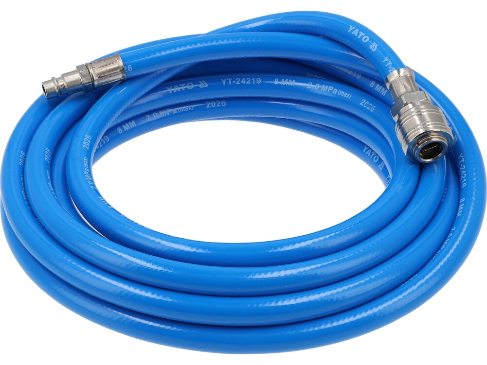 Pneumatinė PVC žarna su greitosiomis jungtimis, 8 mm, 5 m YATO (YT-24219) Pneumatinė PVC žarna su greitosiomis jungtimis, 8 mm, 5 m YATO (YT-24219)