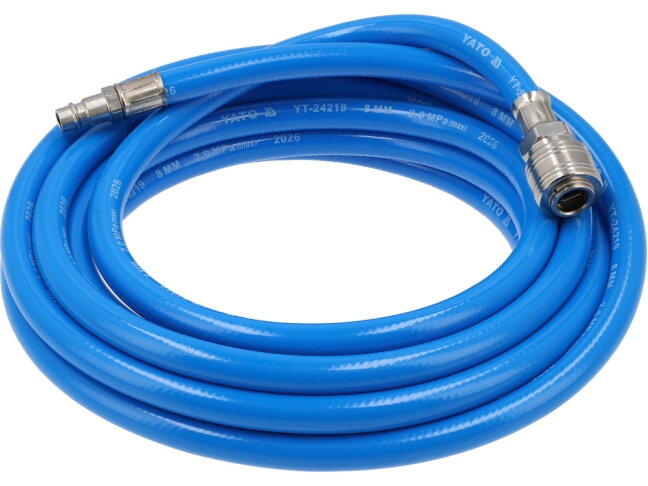 Pneumatinė PVC žarna su greitosiomis jungtimis, 8 mm, 5 m YATO (YT-24219)