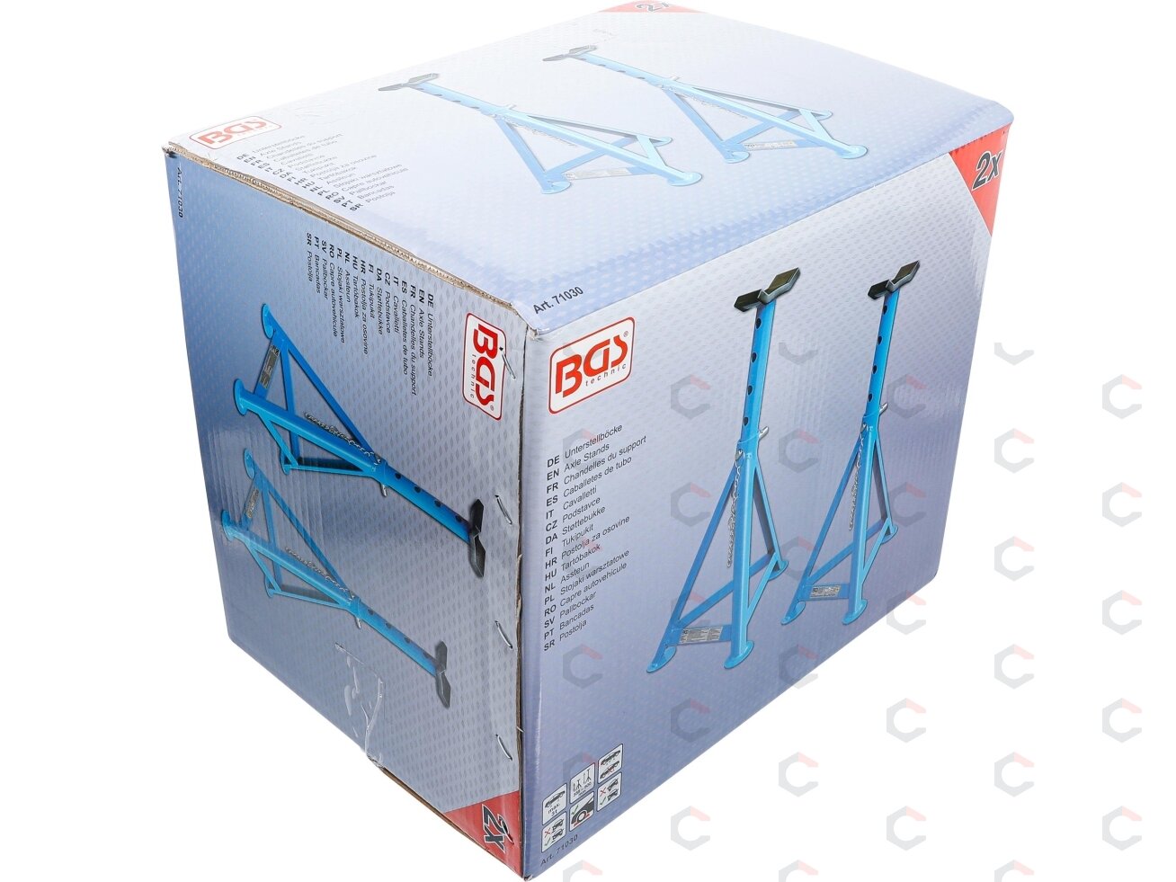 Ašių stovai | Keliamoji galia 3000 kg | eiga 335 - 500 mm | 2 vnt (71030) 2 Ašių stovai | Keliamoji galia 3000 kg | eiga 335 - 500 mm | 2 vnt (71030) 2