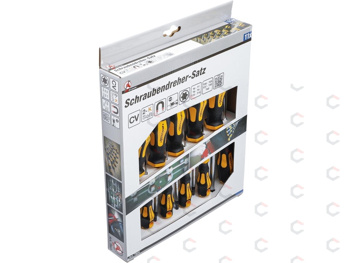 Atsuktuvų rinkinys | T-Star (Torx) | T6-T40 | 11 vnt. (7844) 1 Atsuktuvų rinkinys | T-Star (Torx) | T6-T40 | 11 vnt. (7844) 1