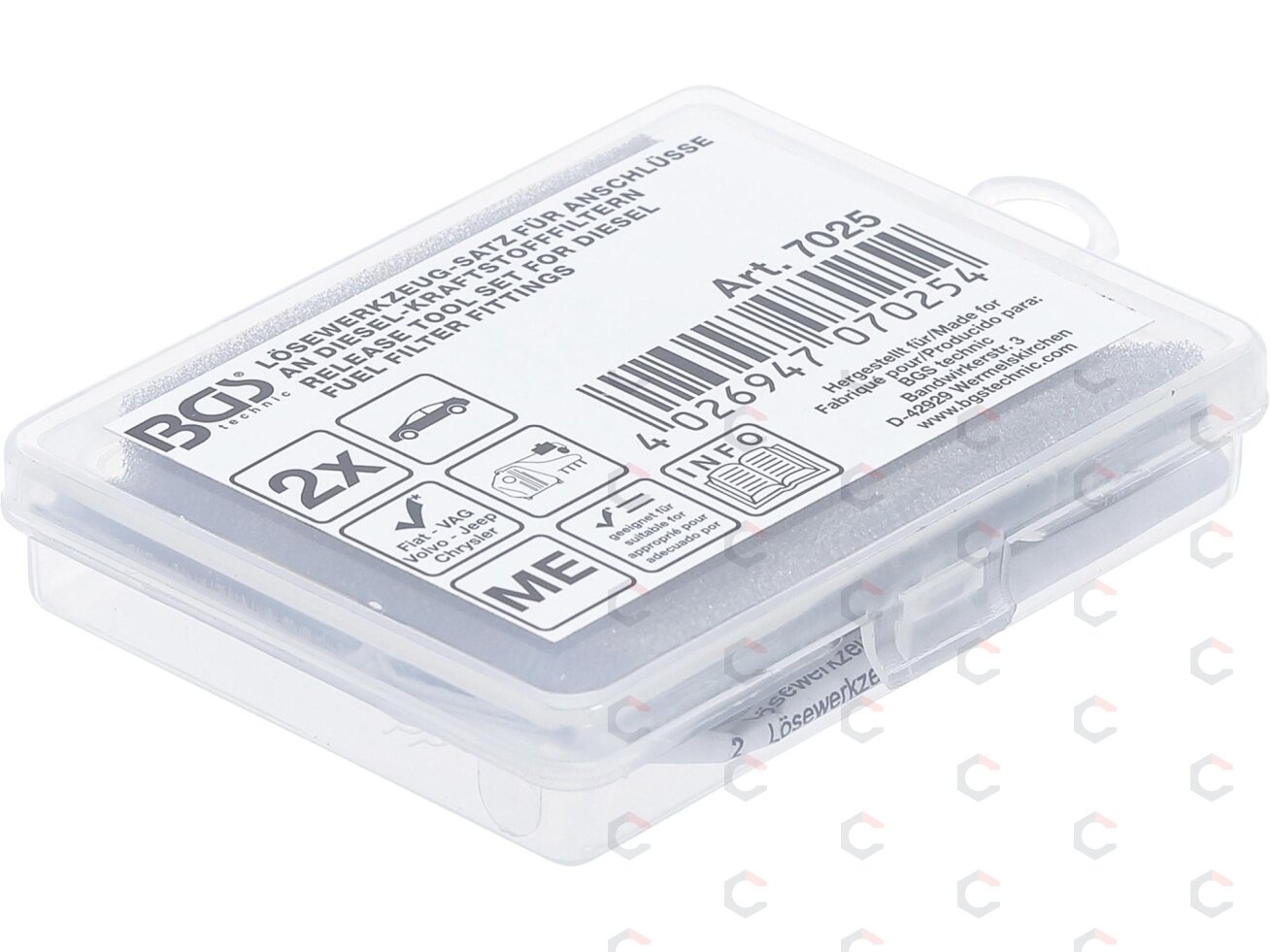 Atleidimo įrankių rinkinys | dyzelinio kuro filtrų jungiamosioms detalėms | Fiat, VAG, Volvo, Jeep, Chrysler (7025) 3 Atleidimo įrankių rinkinys | dyzelinio kuro filtrų jungiamosioms detalėms | Fiat, VAG, Volvo, Jeep, Chrysler (7025) 3