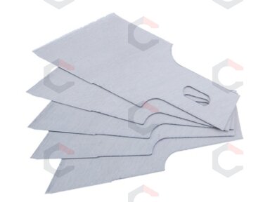 Atsarginių grandiklių ašmenų rinkinys, skirtas BGS 364 | 0,6 x 16 mm x 53° | 5 vnt. (364-16x53) Atsarginių grandiklių ašmenų rinkinys, skirtas BGS 364 | 0,6 x 16 mm x 53° | 5 vnt. (364-16x53)