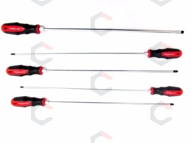 Atsuktuvų rinkinys | ilgas tipas | 450 mm | PH / PZ / SL | 5 vnt. (SK5024) Atsuktuvų rinkinys | ilgas tipas | 450 mm | PH / PZ / SL | 5 vnt. (SK5024)