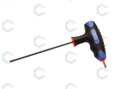 Atsuktuvas su T-rankenėle ir šonine geležte | hex šešiakampis 4 mm (4010-4) 1