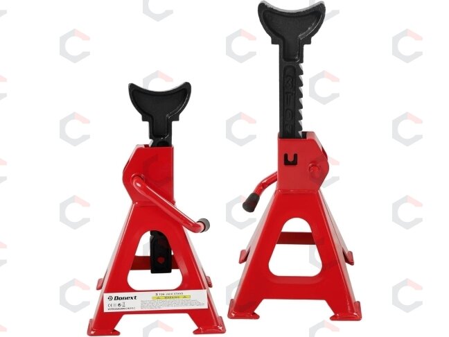 Atramų komplektas 2.5 t | su padais | 300-420 mm | 2 vnt. (JS3T) Atramų komplektas 2.5 t | su padais | 300-420 mm | 2 vnt. (JS3T)